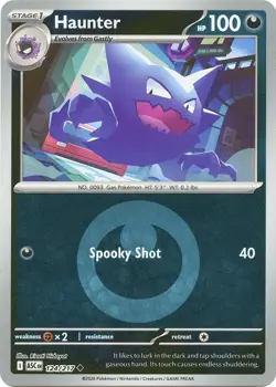 Haunter (Energy Symbol) 124/217 Reverse Holo Pokemon ME: Ascended Heroes NM+ - Image 1