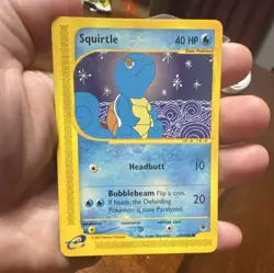 Pokemon TCG Squirtle 40 HP 132/165 Expedition Base Set 2002 Regular e-Reader - Image 1