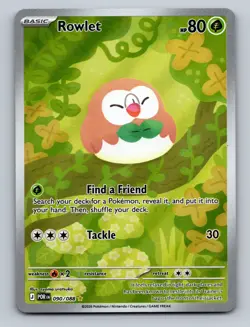 Pokemon TCG Rowlet Holo Illustration Rare ME03: Perfect Order 090/088 - Image 1