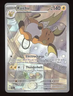 2023 S&V Paldea Evolved Raichu Holo Secret Rare #211/193 - Image 1