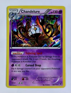 Chandelure 2014 Pokemon XY Phantom Forces Holo Rare #43/119 * Light Play - Image 1