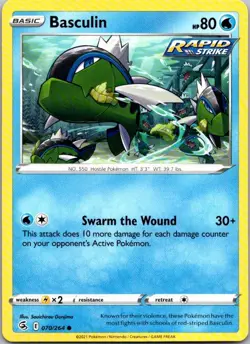 Basculin 070/264 Common Fusion Strike Pokemon Lightly Played - Image 1