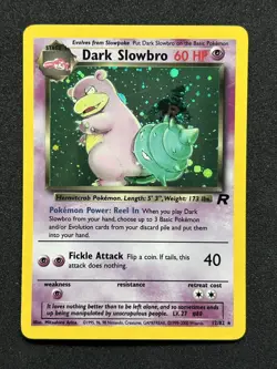 Dark Slowbro 12/82 Team Rocket Holo LP Rare WOTC Pokemon TCG Vintage - Image 1