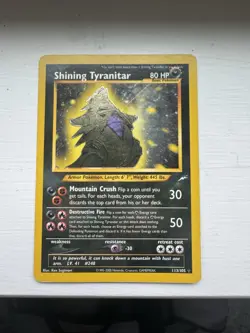 Pokemon TCG Shining Tyranitar Neo Destiny Secret Rare Holo #113/105 80 HP - Image 2