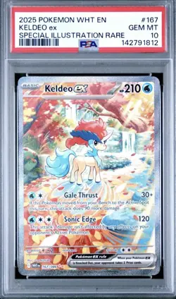 2025 PokemonWhite Flare Keldeo EX Special Illustration Rare PSA 10 #167 SIR - Image 1