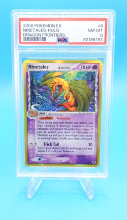 Ninetales 2006 Pokemon EX Dragon Frontiers Holo #8 PSA 8 - Image 1