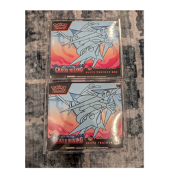 Two Pokemon Center Mega Evolution—Chaos Rising ETB (Acrylic Cases included) - Image 1
