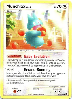 Munchlax 70/111 Common Rising Rivals Pokemon Mp - Image 1