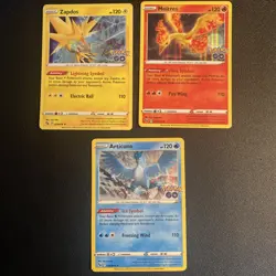 Pokemon TCG - Legendary Birds Set Zapdos, Moltres & Articuno Holo - Pokemon GO - Image 1