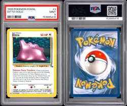 1999 Pokemon Fossil Ditto Holo #3/62 PSA 9 - Image 3