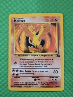 Pokemon TCG Moltres 12/62 Fossil Holo NM - Image 1