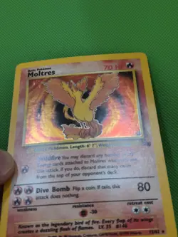 Pokemon TCG Moltres 12/62 Fossil Holo NM - Image 3