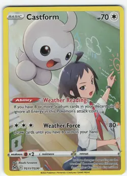 Castform TG11/TG30 Ultra Rare Holo SWSH11 Lost Origin Trainer Gallery NM Pokemon - Image 1