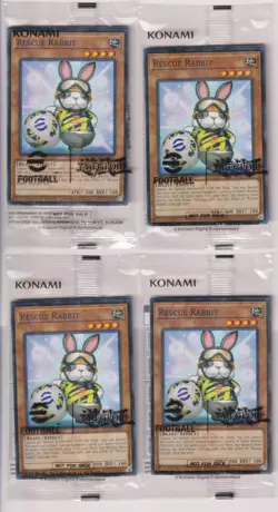 Rescue Rabbit ＆ Neymar Jr ×4 - 2025 eFootball Promo Set Sealed pack Yu-Gi-Oh! NM - Image 1