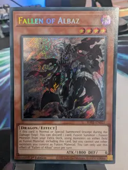 YuGiOh! Fallen of Albaz RA01-EN021 Secret Rare 1st Ed - Image 1