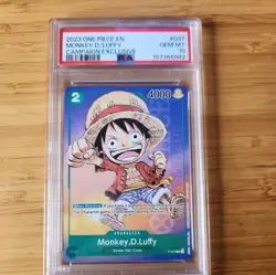 2023 ONE PIECE PROMOS CAMPAIGN EXCLUSIVE #037 MONKEY D. LUFFY PSA 10 GEM MINT💎 - Image 1