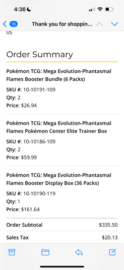 Pokemon Center Phantasmal Flames ETB Confirmed Order Presale 11/14/25 - Image 2