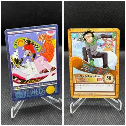 One Piece Carddass Hyper Battle + Visual Adventure Snowboard Luffy Set - Image 1