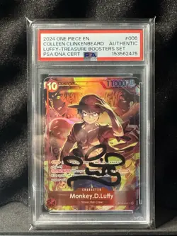 2024 One Piece Monkey D. Luffy ST10-006 Signed By Colleen Clinkenbeard PSA AUTO - Image 1