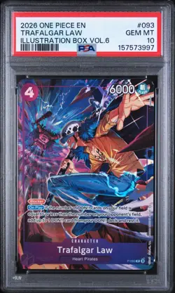 2026 One Piece EN Illustration Box Vol 6 #093 Trafalgar Law PSA 10 - Image 1