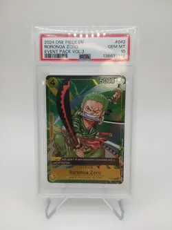 2024 ONE PIECE P-042 EVENT PACK VOL 3 PROMO RORONOA ZORO PSA 10 - Image 1