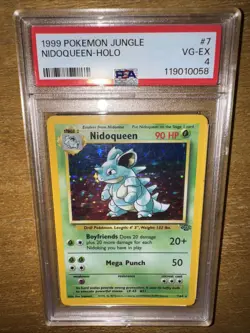 Pokemon Nidoqueen 07/64 1999 Unlimited Jungle Holo Rare! PSA 4 VG-EX! - Image 1