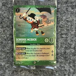 Disney Lorcana Whispers in the Well Scrooge McDuck SHUSH Agent 36P3 Promo Foil N - Image 1