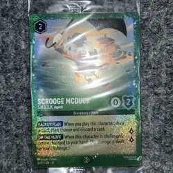Disney Lorcana Whispers in the Well Scrooge McDuck SHUSH Agent 36P3 Promo Foil N - Image 2
