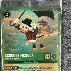 Disney Lorcana Whispers in the Well Scrooge McDuck SHUSH Agent 36P3 Promo Foil N - Image 5