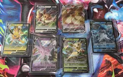 20 Pokemon Card Lot - Eevee Evolutions V, VMAX and EX Cards Umbreon and More - Image 2