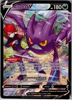Crobat V TG20/TG30 SWSH11: Lost Origin Trainer Gallery - Pokemon Card - NM - Image 1