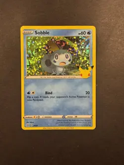 Pokemon Card Sobble 24/25 McDonald's 25th Anniversary Promo Holo Rare NM - Image 1