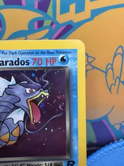 Pokemon TCG Dark Gyarados Holo Card 8/82 1st Edition MP SWIRL 🍥 Team Rocket - Image 3