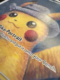 Pikachu with Grey Felt Hat 085, Pokemon Scarlet & Violet Van Gogh Promo Card - Image 3