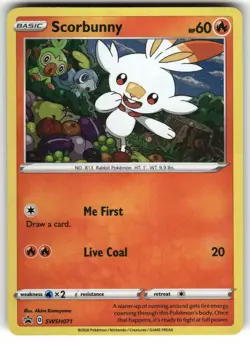 Scorbunny - SWSH071 SWSH: Sword & Shield Promo Cards NM Pokemon Card TCG - Image 1