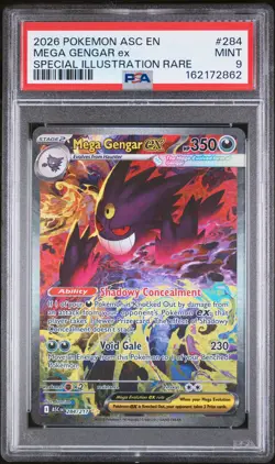 2026 POKEMON ASC EN-ASCENDED HEROES #284 MEGA GENGAR EX PSA 9 - Image 1