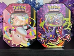 Pokemon TCG Mega Gengar & Mega Clefable Moonlit Tin Set Of 2 Brand New Sealed - Image 1