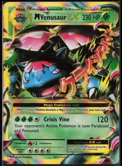 M Venusaur EX 2/108 Holo EX Rare Evolutions Pokemon Holo Near Mint - Image 1