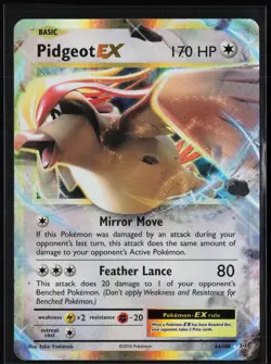 Pidgeot EX 64/108 Holo EX Rare Evolutions Pokemon Near Mint - Image 1