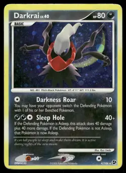Darkrai 4/106 Holo Rare Great Encounters Pokemon Holo Heavily Played - Image 1