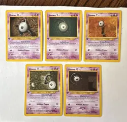 Wizards Pokemon TCG Neo Destiny Unown C L V X Z 5-Card Lot 30/105 57/105 - Image 1