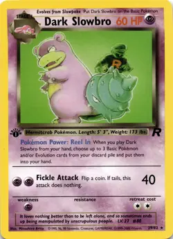 Pokemon Dark Slowbro (29) Team Rocket 29/82 1st Edition Rare NM - Image 2