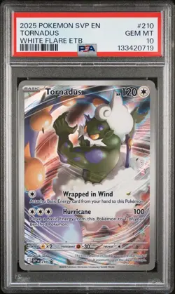 Tornadus 210/086 White Flare Elite Trainer Box Pokemon PSA 10 - Image 1