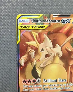 Charizard & Braixen GX 22/236 Rare Pokemon Tag Team - Sun & Moon Cosmic Eclipse - Image 3