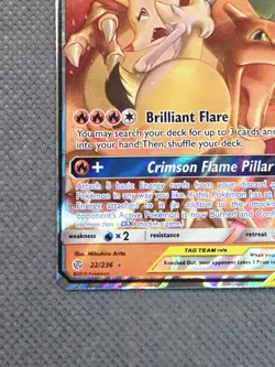 Charizard & Braixen GX 22/236 Rare Pokemon Tag Team - Sun & Moon Cosmic Eclipse - Image 5