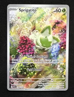 2023 POKEMON PAL EN-PALDEA EVOLVED ILLUSTRATION RARE #196 SPRIGATITO - Image 1