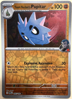 Team Rocket's Pupitar - 095/182 - Destined Rivals – Reverse Holo - NM/M - Image 1