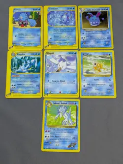 Vintage Pokemon TCG Lot Of 7 Water Sabrina's Golduck Azumarill Kingdra Magikarp - Image 2
