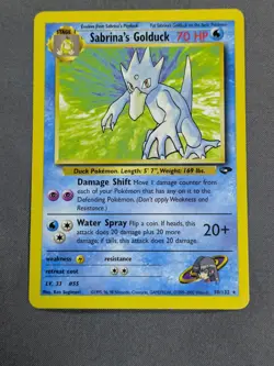 Vintage Pokemon TCG Lot Of 7 Water Sabrina's Golduck Azumarill Kingdra Magikarp - Image 4
