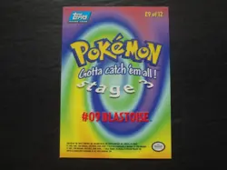 1999 Topps Pokemon the First Movie Rainbow Foil E9 #09 Blastoise Blue Logo - Image 2